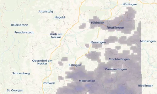 Regenradar Vorschaubild - Aktuelle Niederschläge in Rangendingen und Umgebung