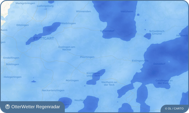 OtterWetter Regenradar-Widget Reichenbach an der Fils