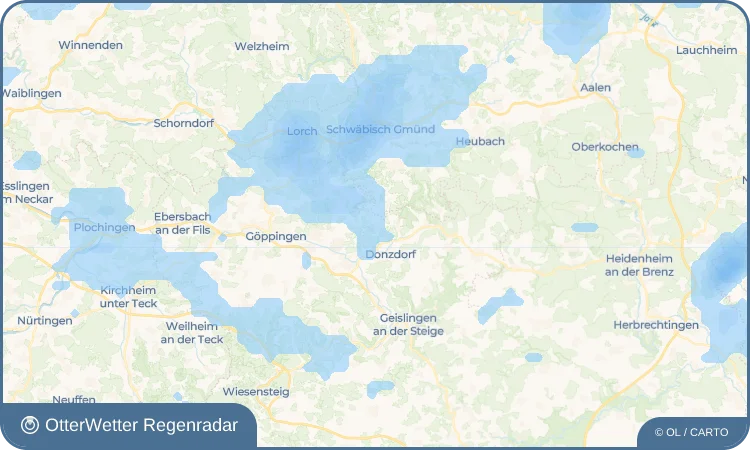 Wetter-Widget-Vorschau mit Vorhersagedaten für Reichenbach unter Rechberg