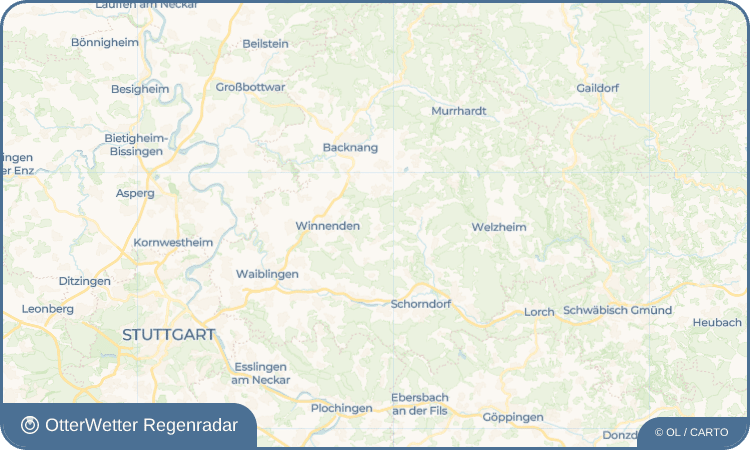 OtterWetter Regenradar-Widget Rettersburg