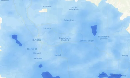 Regenradar Vorschaubild - Aktuelle Niederschläge in Rheinfelden (Baden) und Umgebung