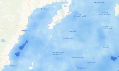 Regenradar Vorschaubild - Aktuelle Niederschläge in Rheinhausen und Umgebung