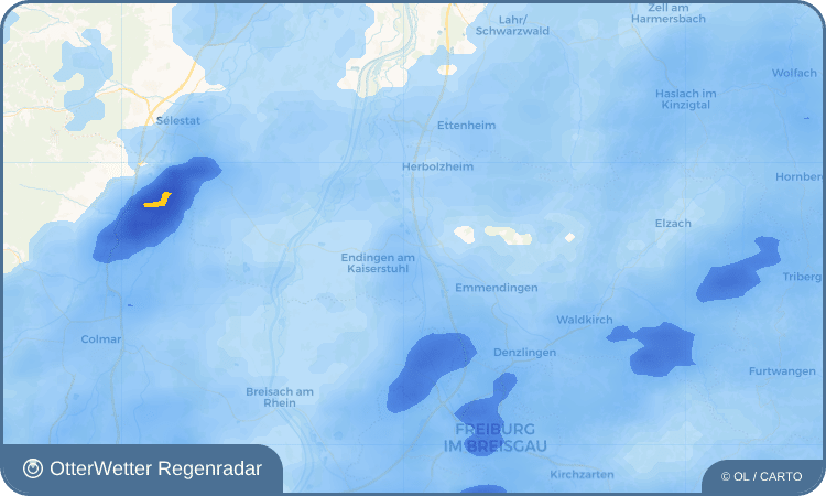 OtterWetter Regenradar-Widget Riegel am Kaiserstuhl