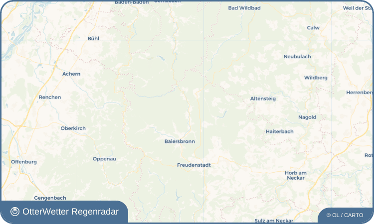 OtterWetter Regenradar-Widget Röt