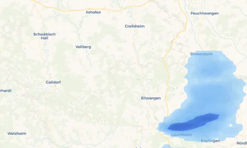 Regenradar Vorschaubild - Aktuelle Niederschläge in Rosenberg und Umgebung