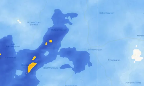 Regenradar Vorschaubild - Aktuelle Niederschläge in Rot an der Rot und Umgebung