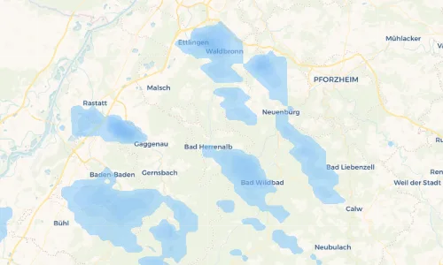 Regenradar Vorschaubild - Aktuelle Niederschläge in Rotensol und Umgebung