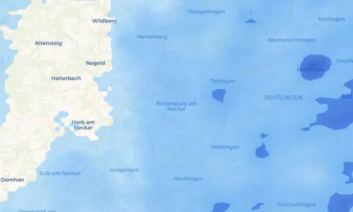 Regenradar Vorschaubild - Aktuelle Niederschläge in Rottenburg am Neckar und Umgebung
