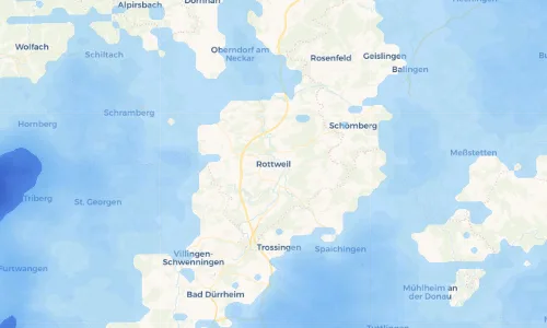 Regenradar Vorschaubild - Aktuelle Niederschläge in Rottweil und Umgebung