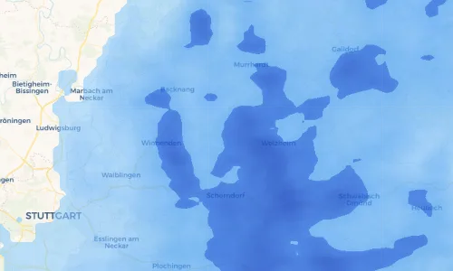 Regenradar Vorschaubild - Aktuelle Niederschläge in Rudersberg und Umgebung