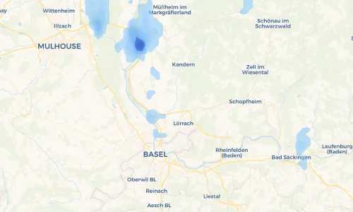 Regenradar Vorschaubild - Aktuelle Niederschläge in Rümmingen und Umgebung