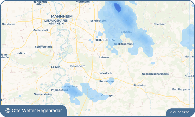 Widget-Vorschau für Sandhausen Wetter-Widget-Vorschau mit Vorhersagedaten für Sandhausen