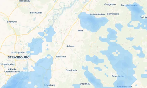 Regenradar Vorschaubild - Aktuelle Niederschläge in Sasbach und Umgebung