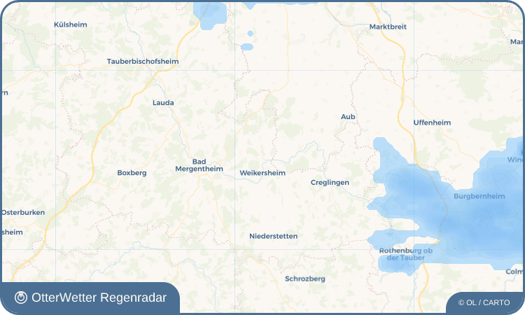 OtterWetter Regenradar-Widget Schäftersheim
