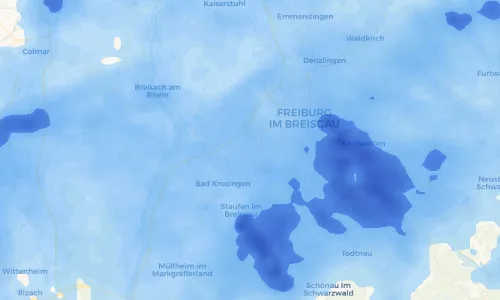 Regenradar Vorschaubild - Aktuelle Niederschläge in Schallstadt und Umgebung