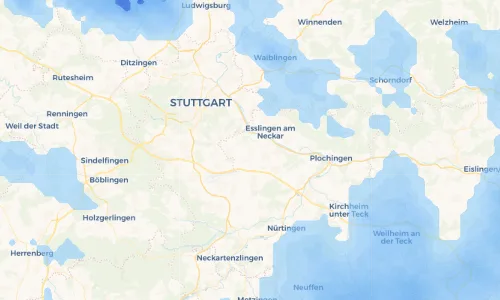 Regenradar Vorschaubild - Aktuelle Niederschläge in Scharnhauser Park und Umgebung