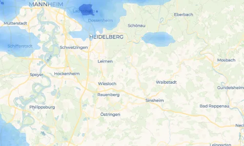 Regenradar Vorschaubild - Aktuelle Niederschläge in Schatthausen und Umgebung