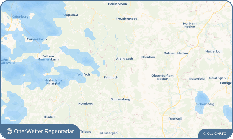 OtterWetter Regenradar-Widget Schenkenzell