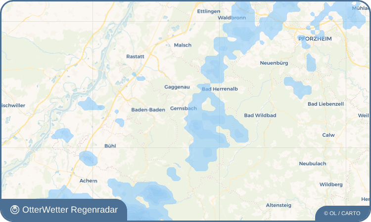OtterWetter Regenradar-Widget Scheuern