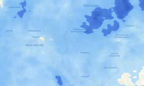 Regenradar Vorschaubild - Aktuelle Niederschläge in Schliengen und Umgebung
