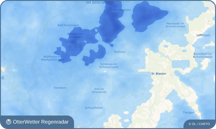 OtterWetter Regenradar-Widget Schönau im Schwarzwald