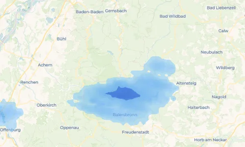 Regenradar Vorschaubild - Aktuelle Niederschläge in Schönmünzach und Umgebung