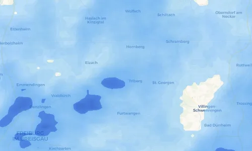 Regenradar Vorschaubild - Aktuelle Niederschläge in Schonach im Schwarzwald und Umgebung