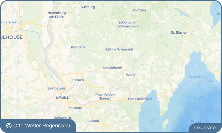Wetter-Widget-Vorschau mit Vorhersagedaten für Schopfheim