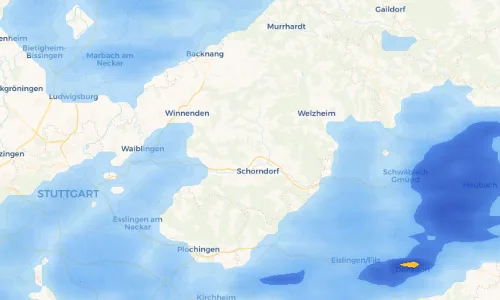 Regenradar Vorschaubild - Aktuelle Niederschläge in Schornbach und Umgebung