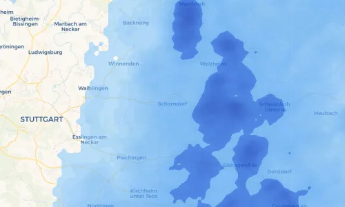 Regenradar Vorschaubild - Aktuelle Niederschläge in Schorndorf und Umgebung