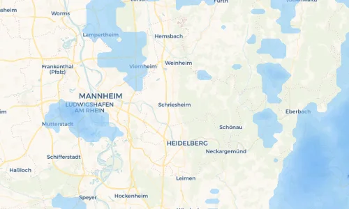Regenradar Vorschaubild - Aktuelle Niederschläge in Schriesheim und Umgebung