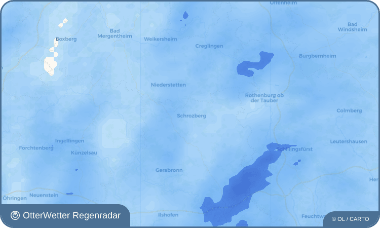 Widget-Vorschau für Schrozberg Wetter-Widget-Vorschau mit Vorhersagedaten für Schrozberg