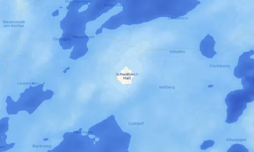 Regenradar Vorschaubild - Aktuelle Niederschläge in Schwäbisch Hall und Umgebung