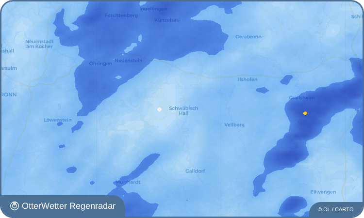 OtterWetter Regenradar-Widget Schwäbisch Hall