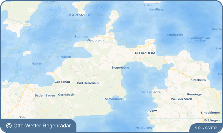 OtterWetter Regenradar-Widget Schwann
