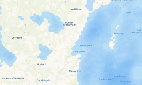 Regenradar Vorschaubild - Aktuelle Niederschläge in Seckach und Umgebung