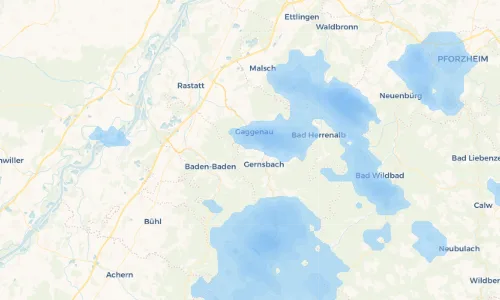 Regenradar Vorschaubild - Aktuelle Niederschläge in Selbach und Umgebung
