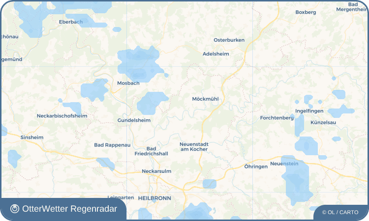 OtterWetter Regenradar-Widget Siglingen