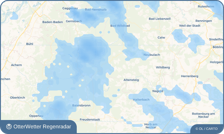 OtterWetter Regenradar-Widget Simmersfeld