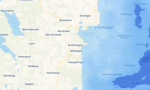 Regenradar Vorschaubild - Aktuelle Niederschläge in Sindelfingen und Umgebung