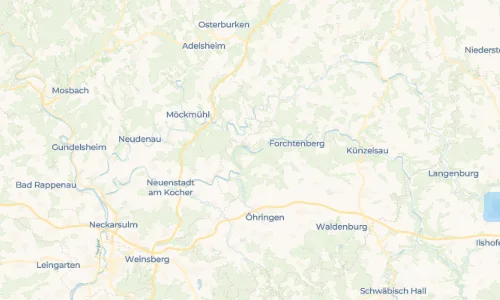 Regenradar Sindringen: aktuelle Niederschläge in Sindringen und Umgebung, Stand 23. Oktober 2026 um 6:55 Uhr
