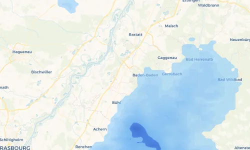 Regenradar Vorschaubild - Aktuelle Niederschläge in Sinzheim und Umgebung