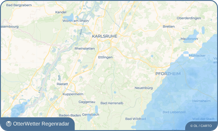 OtterWetter Regenradar-Widget Spessart