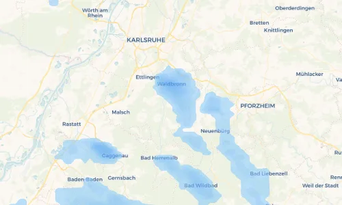 Regenradar Vorschaubild - Aktuelle Niederschläge in Spielberg und Umgebung
