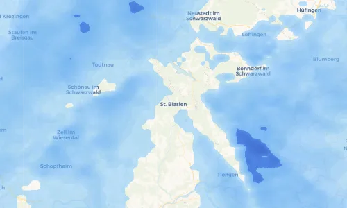 Regenradar Vorschaubild - Aktuelle Niederschläge in St. Blasien und Umgebung
