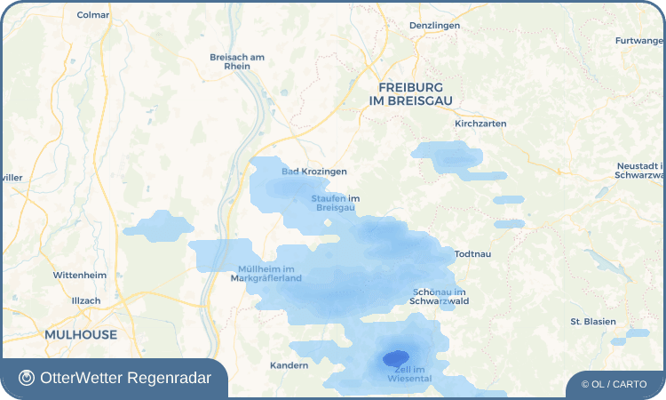 OtterWetter Regenradar-Widget Staufen im Breisgau