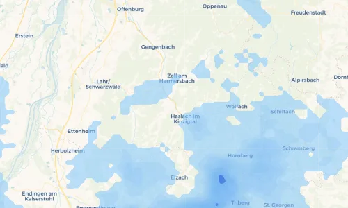 Regenradar Vorschaubild - Aktuelle Niederschläge in Steinach im Kinzigtal und Umgebung