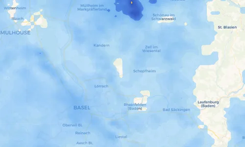 Regenradar Vorschaubild - Aktuelle Niederschläge in Steinen und Umgebung