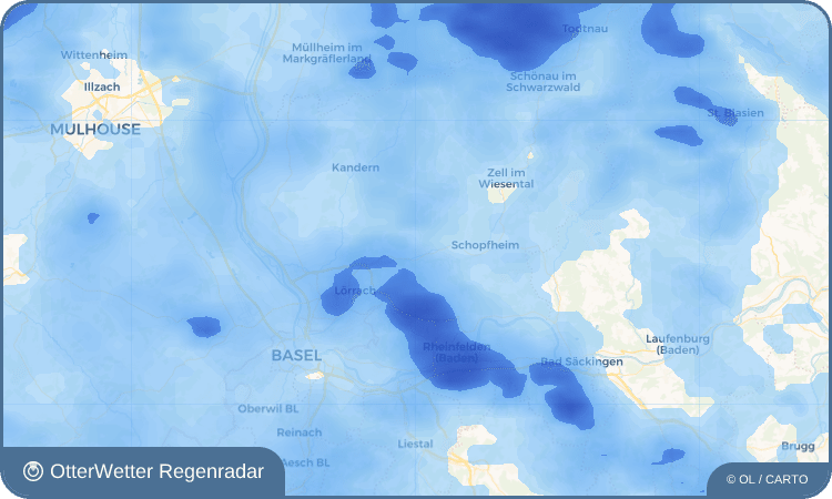 OtterWetter Regenradar-Widget Steinen