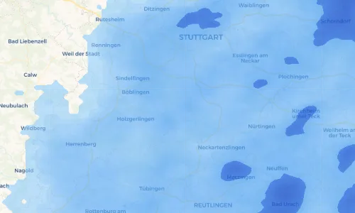 Regenradar Vorschaubild - Aktuelle Niederschläge in Steinenbronn und Umgebung